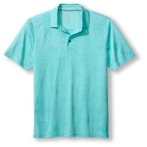 NWT Tommy Bahama Islandzone Palm Coast Palmera Polo Shirt - Clear Lake